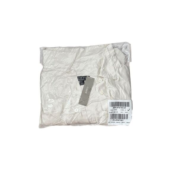 NWT J CREW Utility shirtdress in linen in Natural - Picture 12 of 12